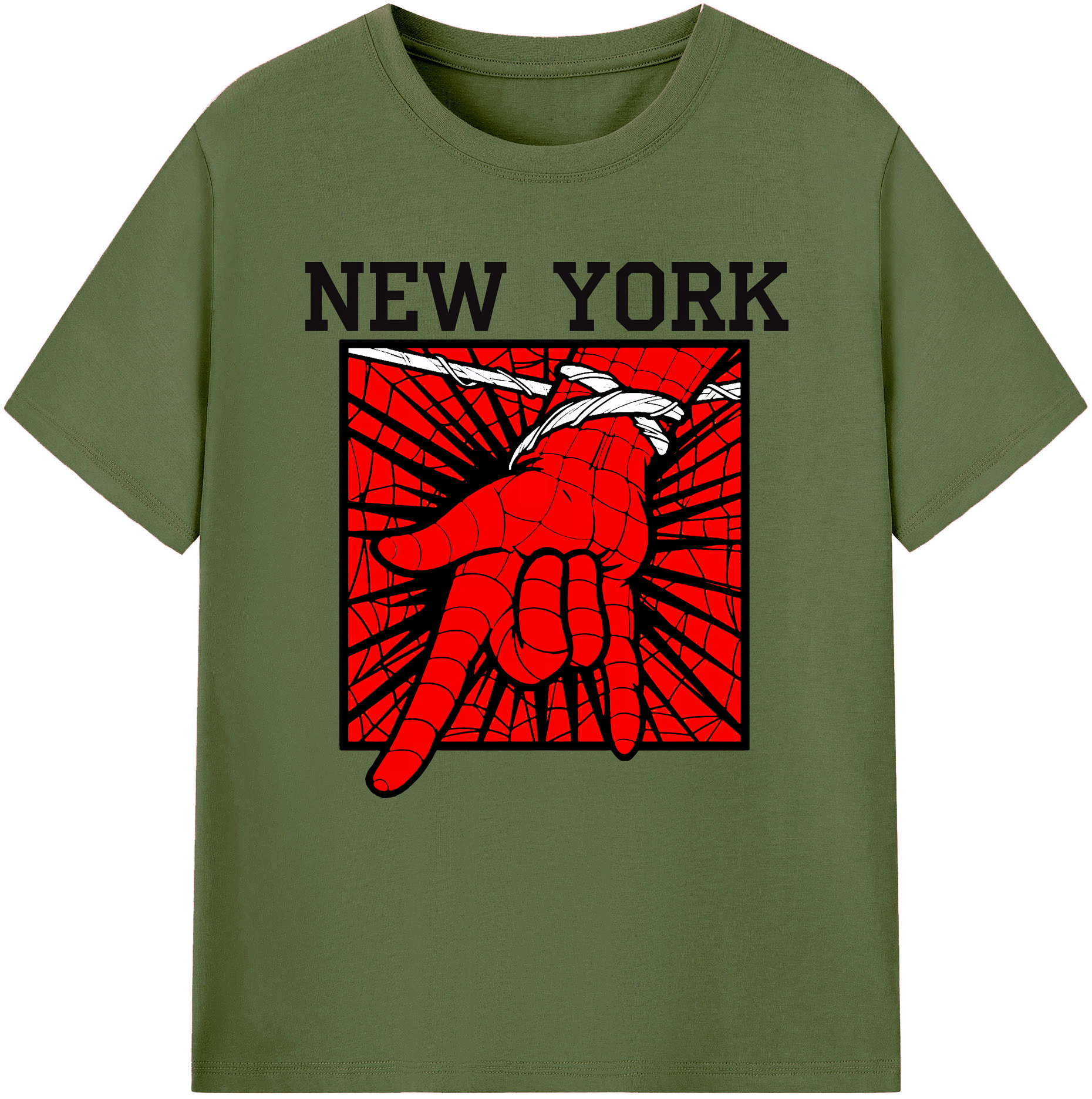 （画像用） Spider Man スパイダーマン 綿100％半袖Tシャツ（フロントプリント）